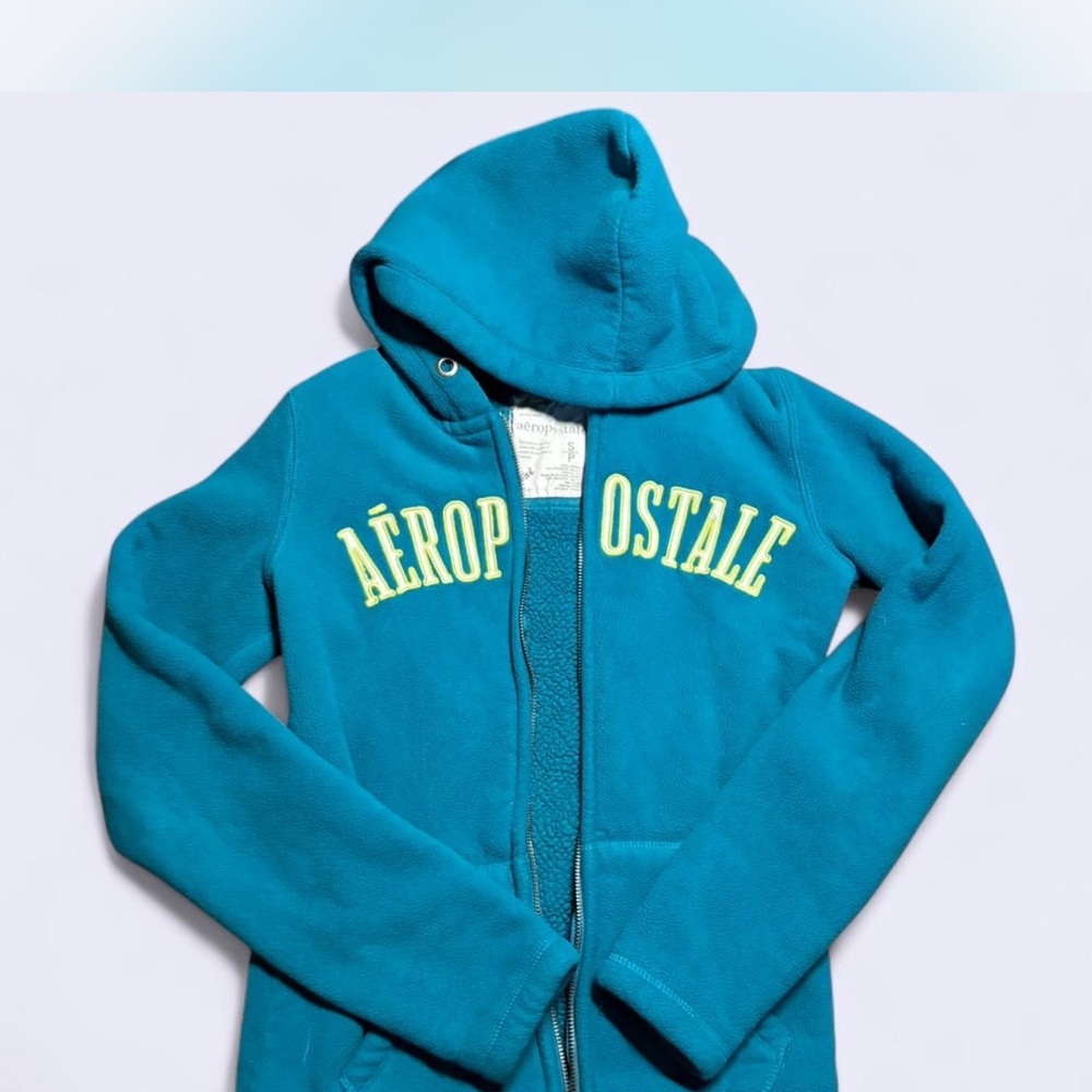 Aeropostale Kids Teal Hoodie with Yellow Logo